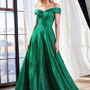 Off Shoulder A-Line Shape Prom Dress CDCB050